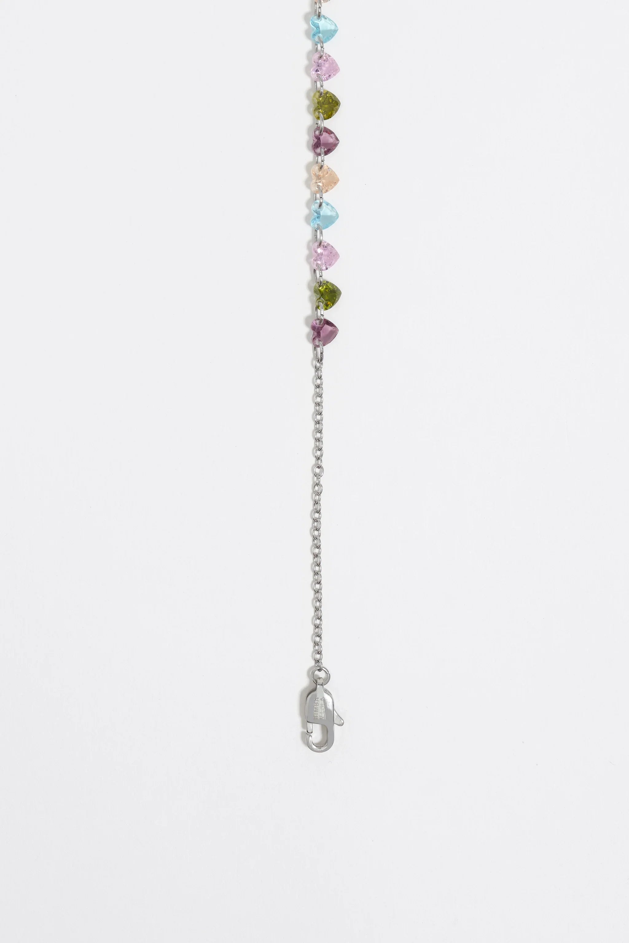 שרשרת כסף עם אבני חן צבעוניות, עיצוב יוקרתי מבית CHOZEN