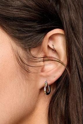 עגיל חישוק לאוזן עם אבנים נוצצות, תכשיטי אופנה לנשים מבית CHOZEN