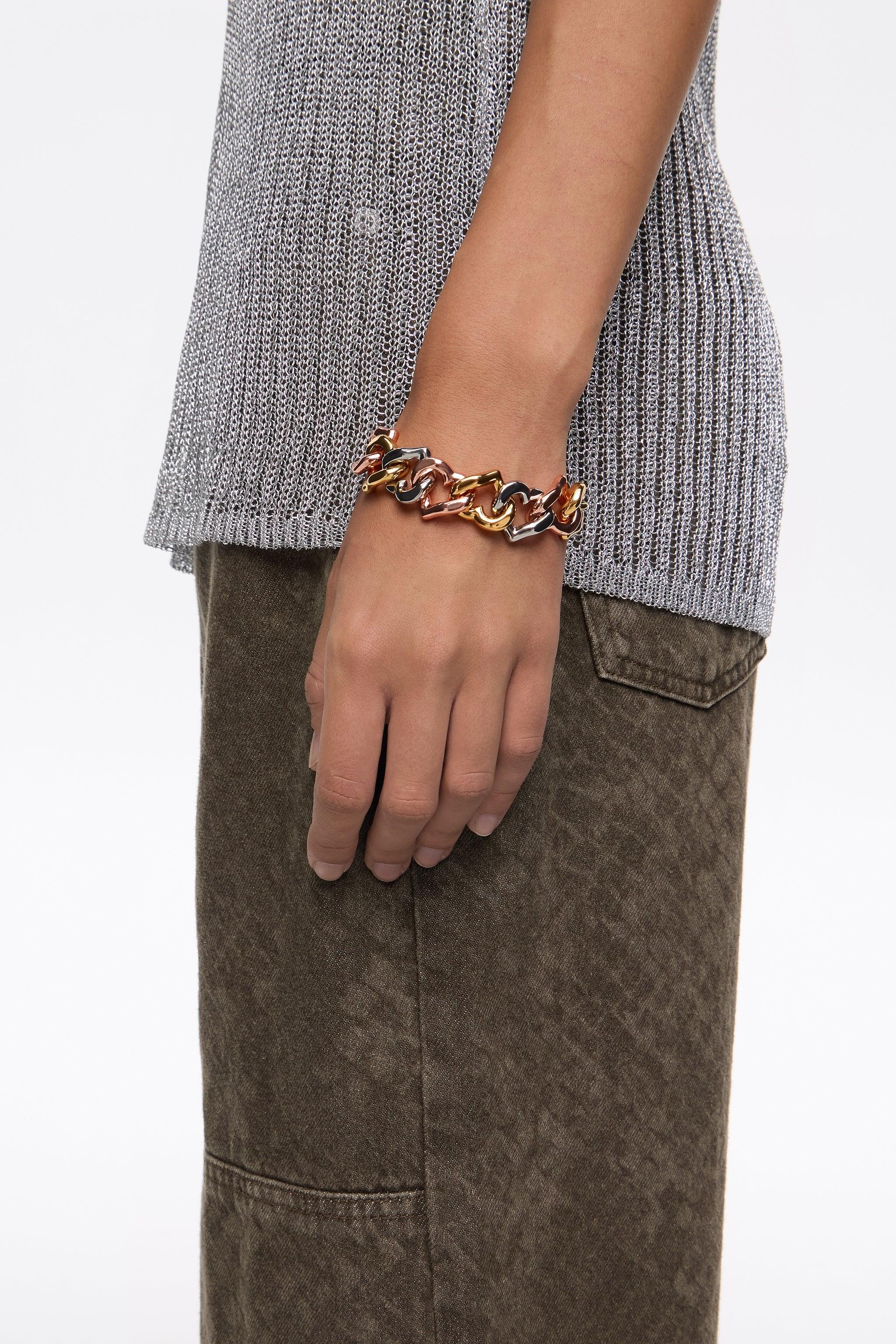 צמיד חוליות צבעוני על פרק כף היד, אופנה אלגנטית מבית CHOZEN