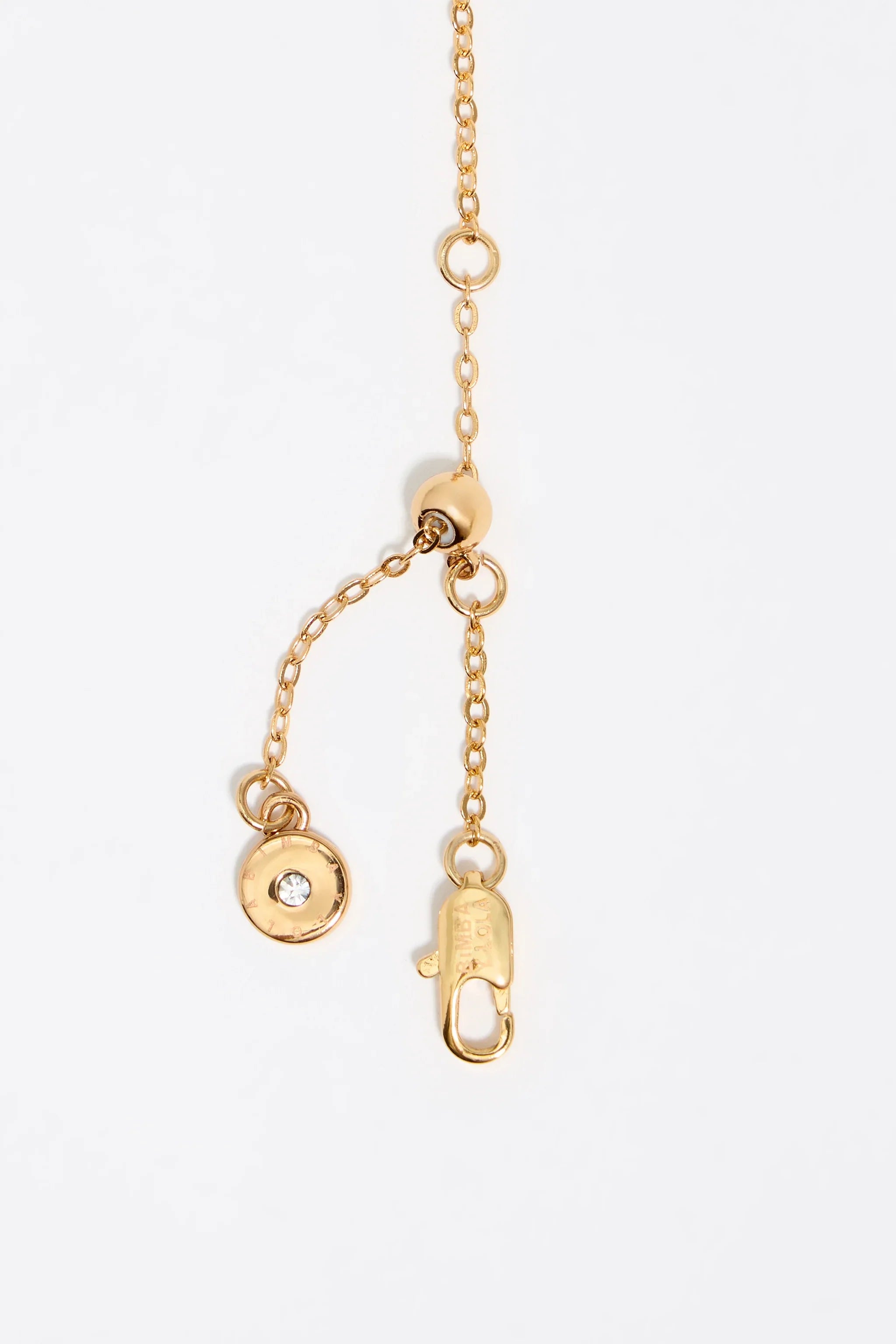 שרשרת זהב דקה יוקרתית עם תליון עגול משובץ אבן, מאתר CHOZEN מותגים מובילים