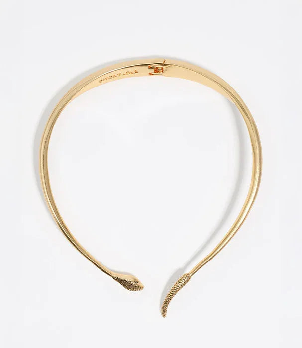 קולר זהב מעוצב בצורת נחש CHOZEN, תכשיט יוקרה מהמותגים המובילים