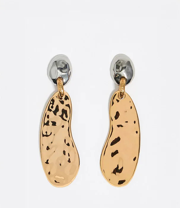 עגילי תליה זהב וכסף בעיצוב מודרני, תכשיטים טרנדיים משובבי המותגים של CHOZEN