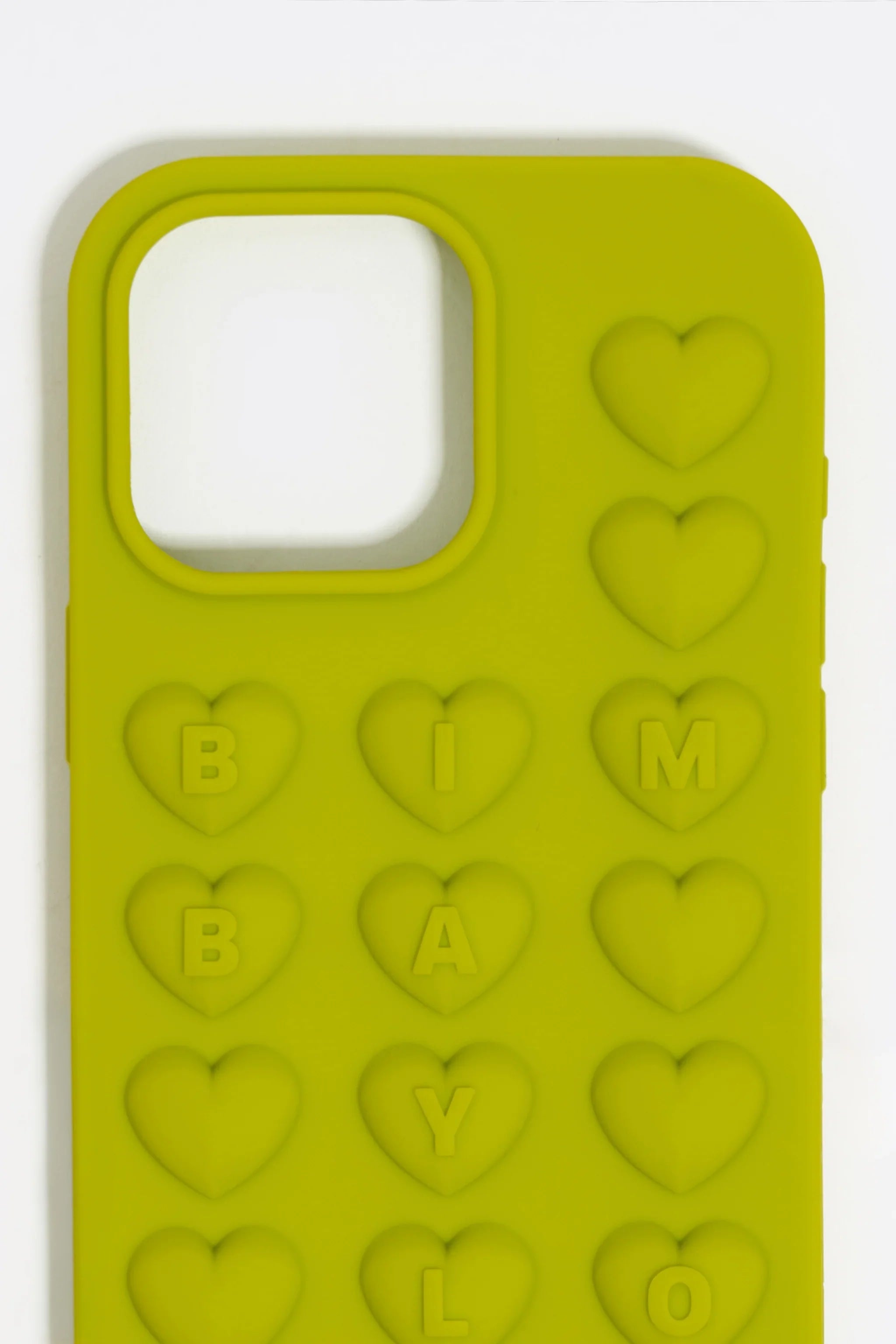כיסוי טלפון ירוק בצורת לבבות עם אותיות, עיצוב צעיר מבית CHOZEN