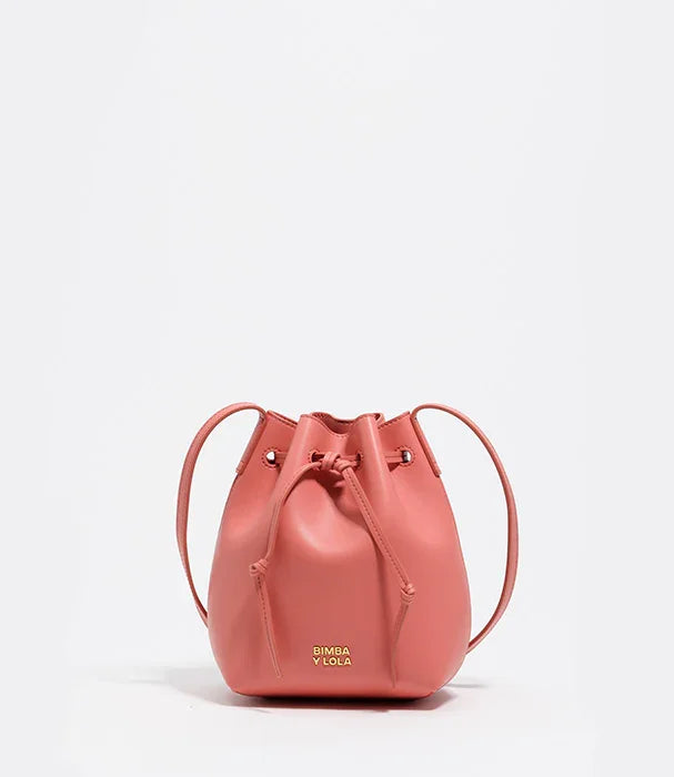 תיק עור ורוד Bimba Y Lola בעיצוב דלי, טרנדי ואופנתי, קבוצת אלפא CHOZEN