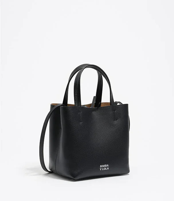 תיק יד נשי שחור מבית BIMBA Y LOLA עם רצועה, אופנתי ואלגנטי, למותגים ב-CHOZEN