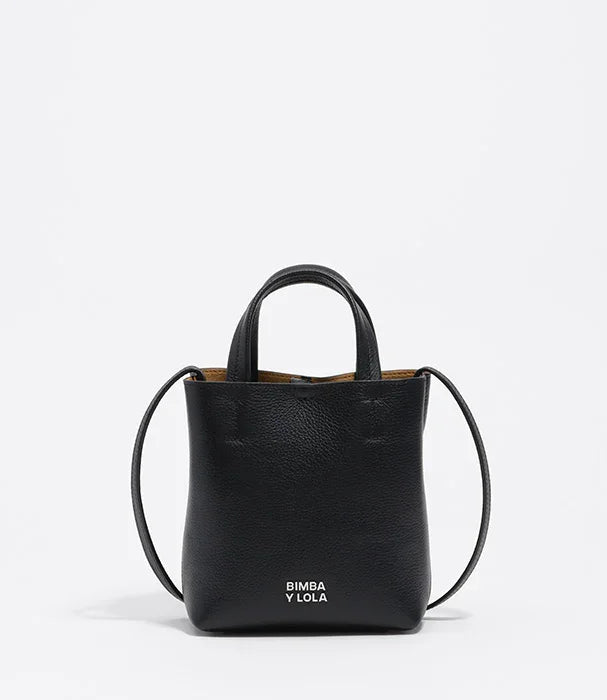 תיק יד שחור Bimba Y Lola עם רצועה, תיק אופנתי מקולקציית מותגים ב-CHOZEN