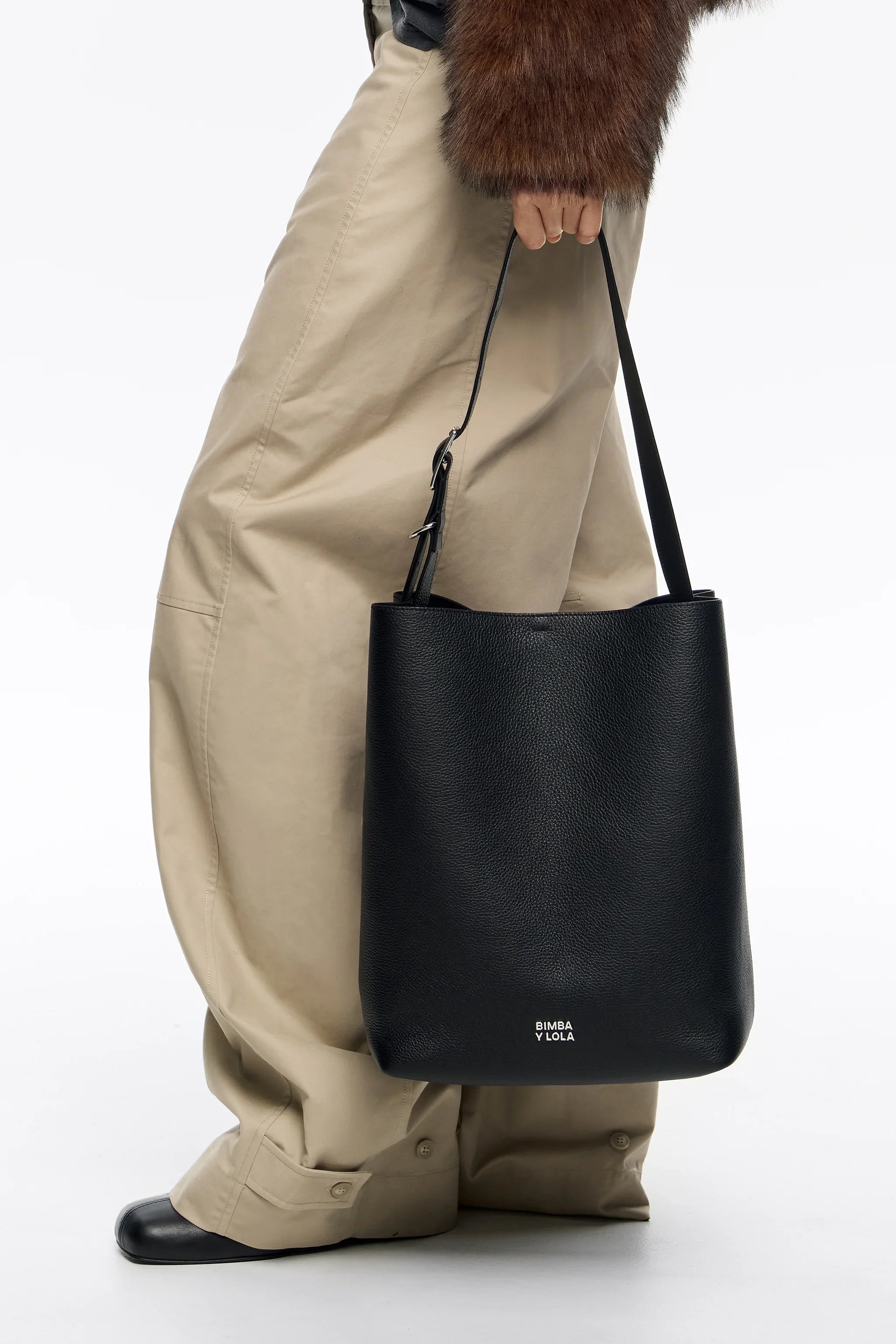 תיק עור שחור BIMBA Y LOLA, נישא ביד, אופנה יוקרתית HOMEPAGE CHOZEN