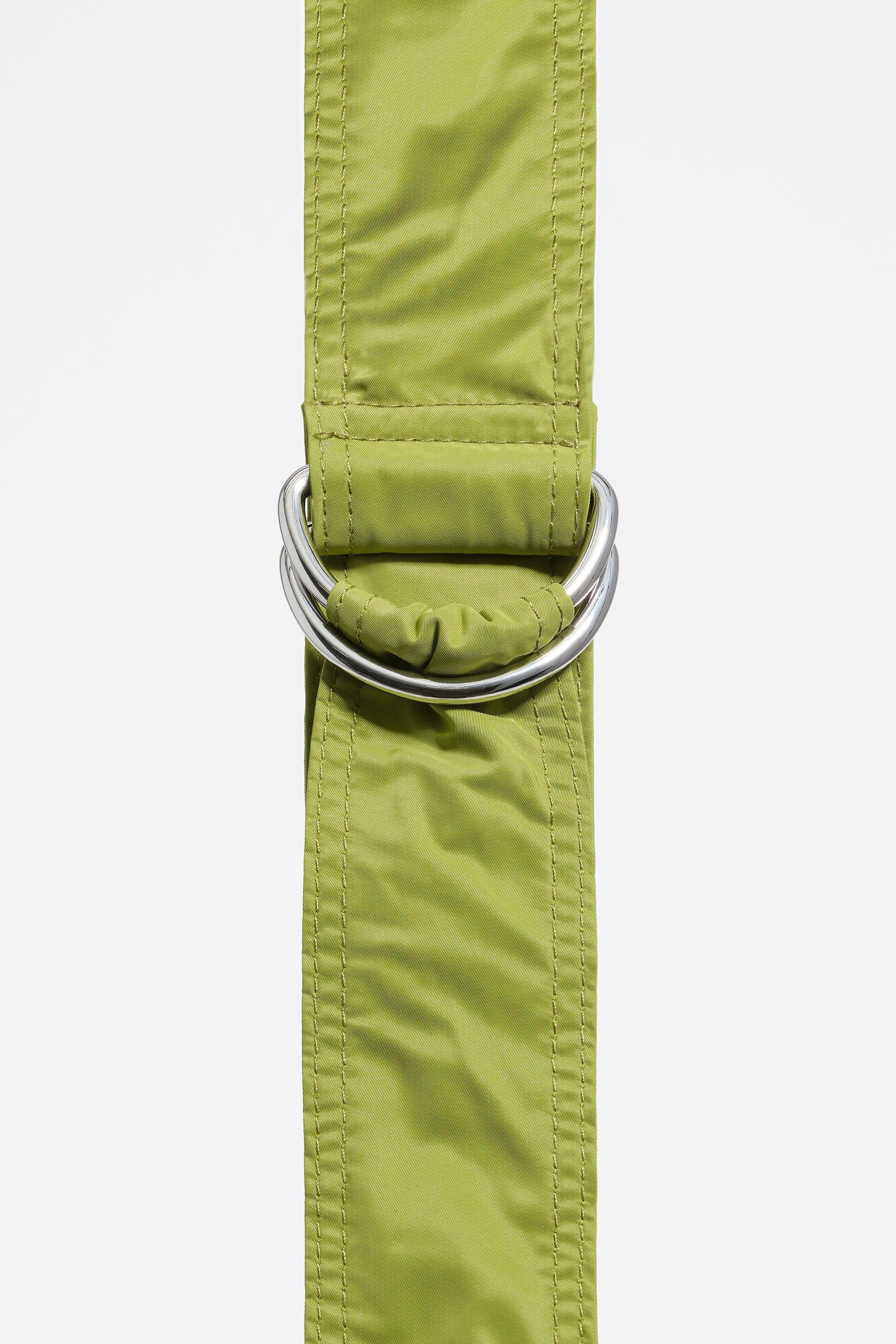 חגורת בד ירוקה עם אבזם מתכת כפול, אופנה עדכנית CHOZEN מותגים מובילים
