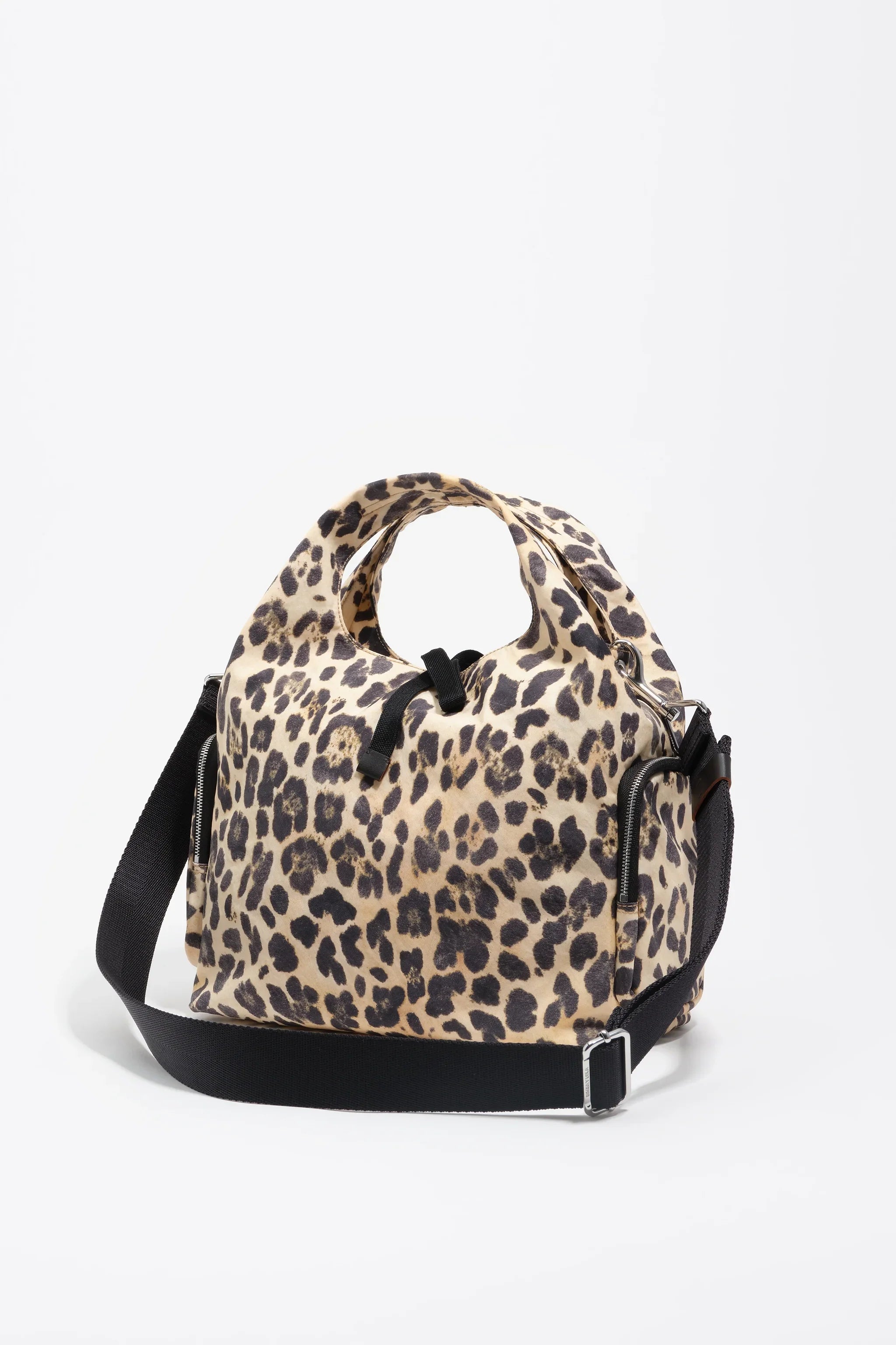 תיק נשים עם הדפס מנומר ורצועת כתף שחורה, אופנה עכשווית CHOZEN