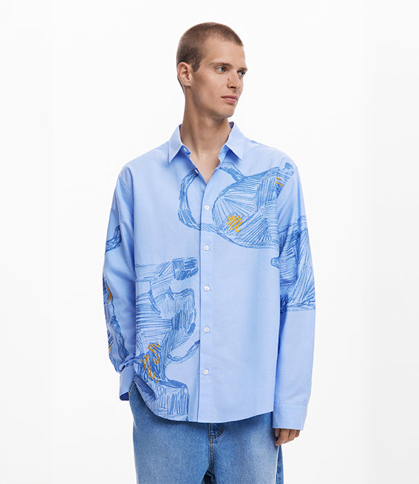 דזיגואל חולצה מכופתרת לגברים