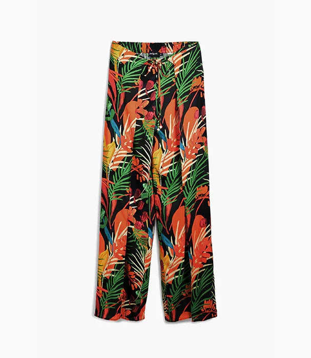 מכנסיים רחבים לנשים עם הדפס טרופי צבעוני, אופנה קיץ CHOZEN, מותגים מובילים