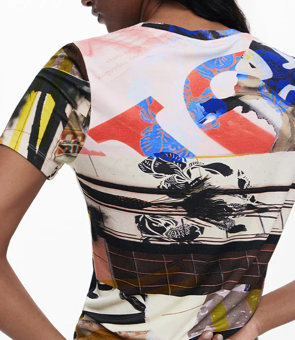 חולצת טי לנשים בעיצוב גרפי צבעוני, מבית CHOZEN, מותגים מובילים קבוצת אלפא