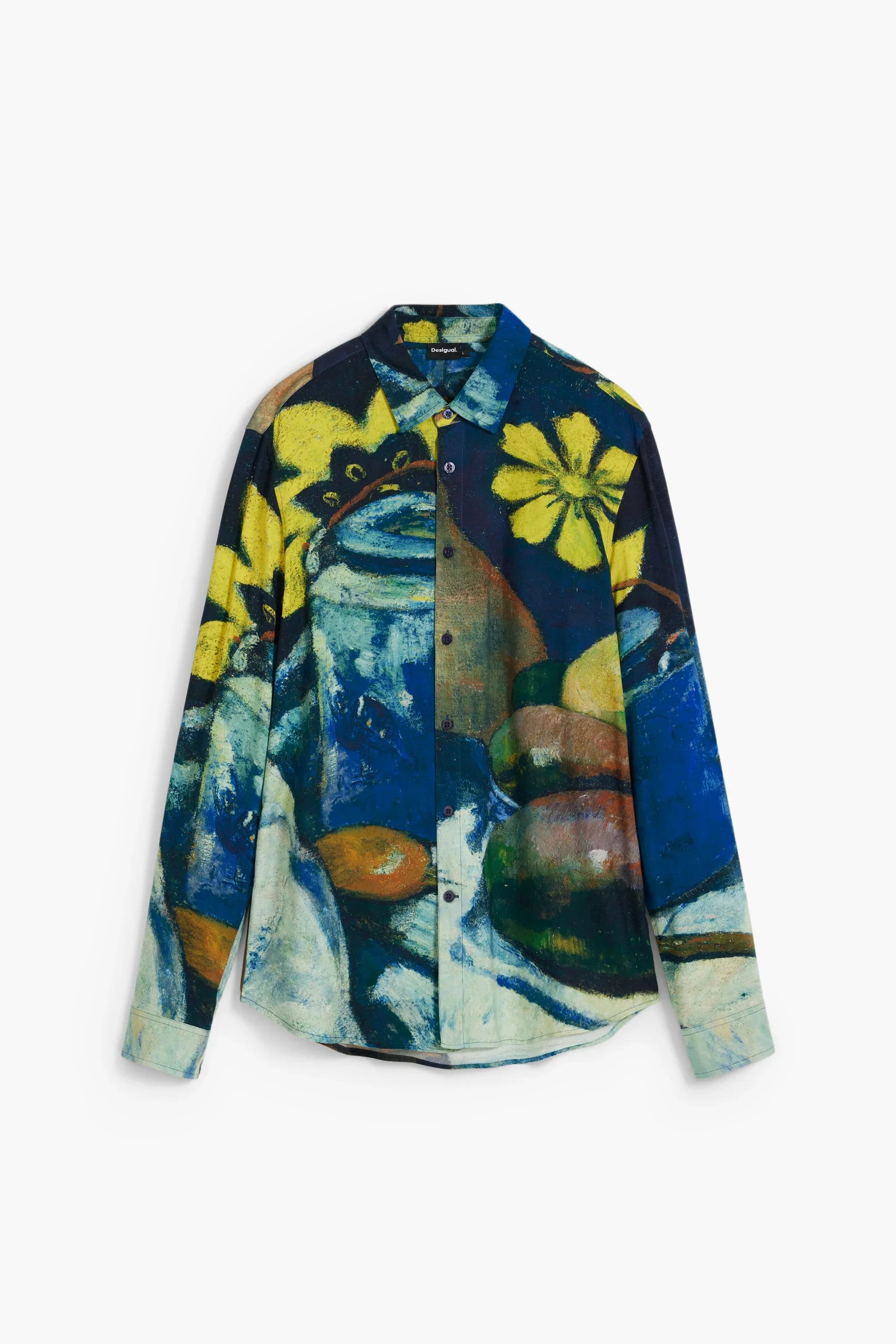 חולצה מודפסת בעיצוב צבעוני עם פרחים ופירות, קז'ואל אופנתי, מתוך אתר CHOZEN