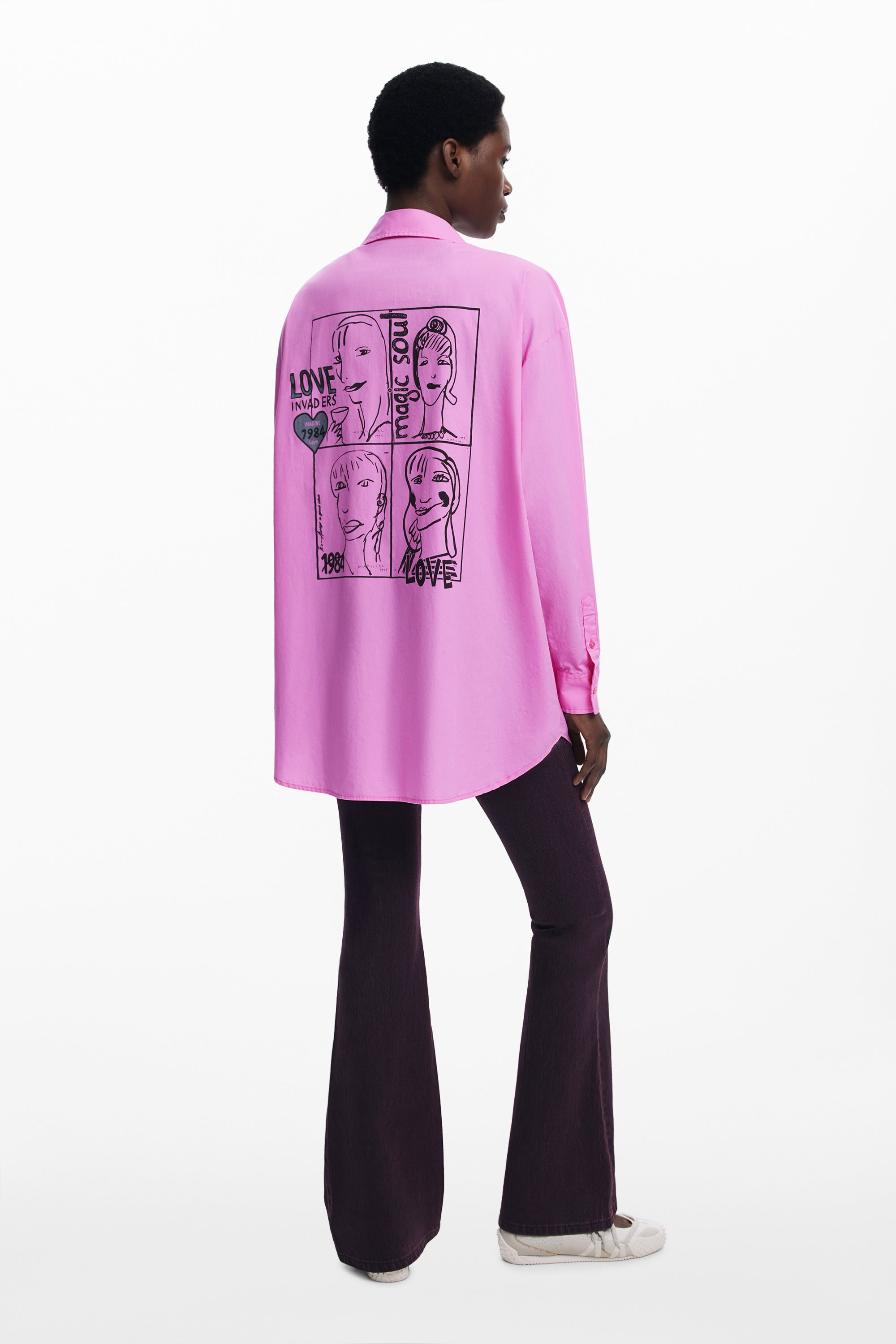 דזיגואל חולצה מכופתרת לנשים