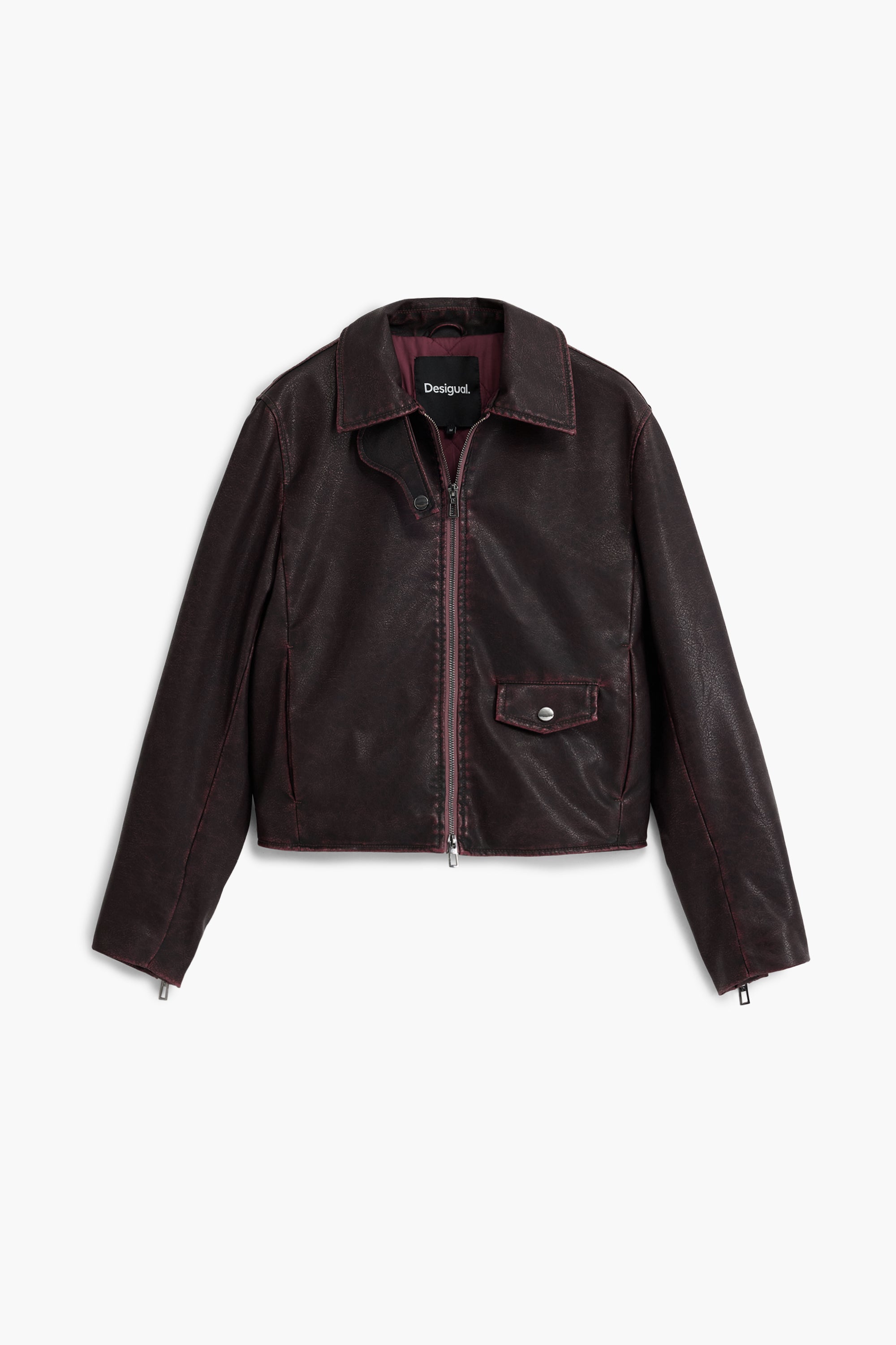 דזיגואל מעיל במראה עור לנשים