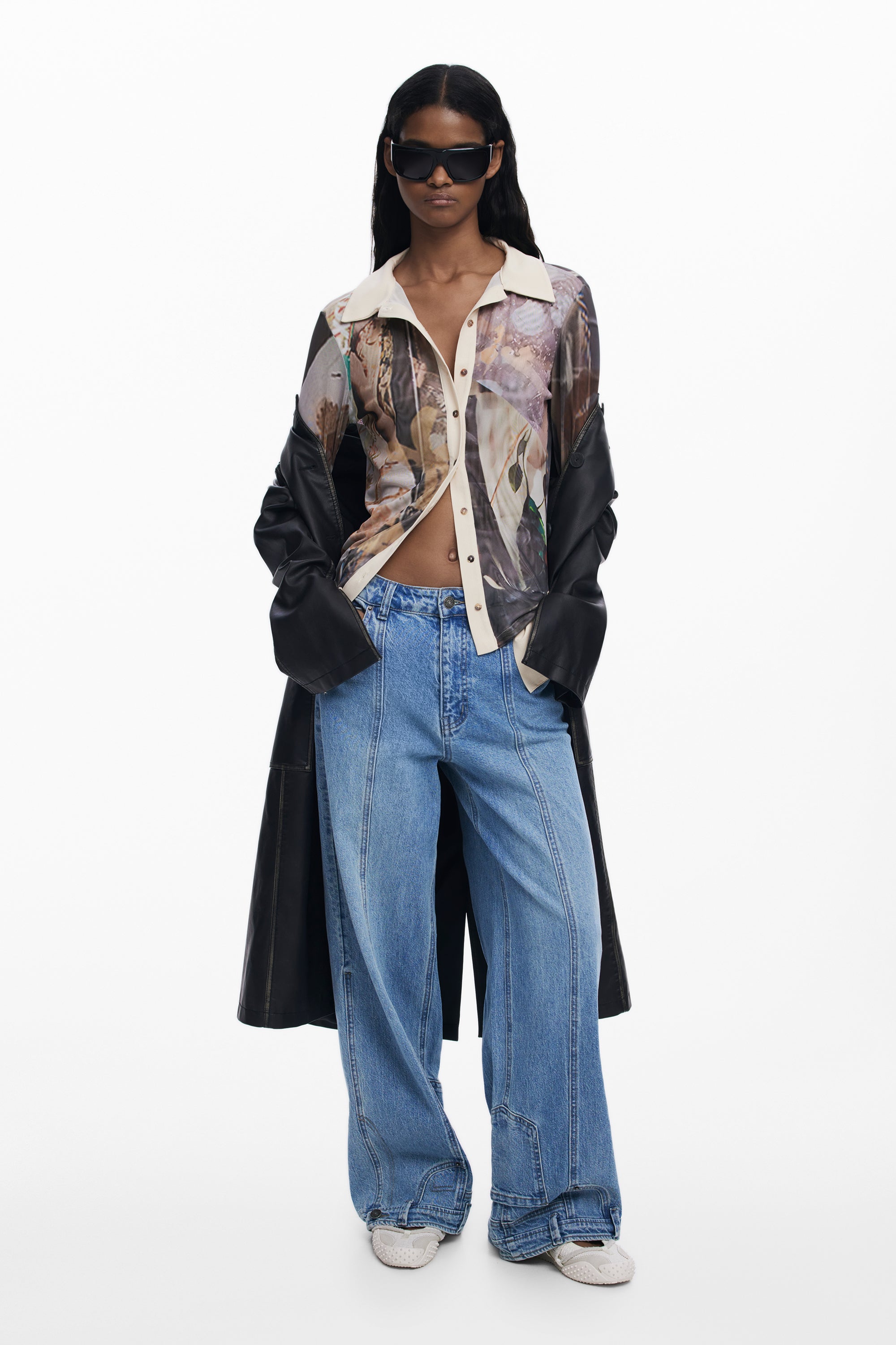 דזיגואל חולצה מכופתרת לנשים