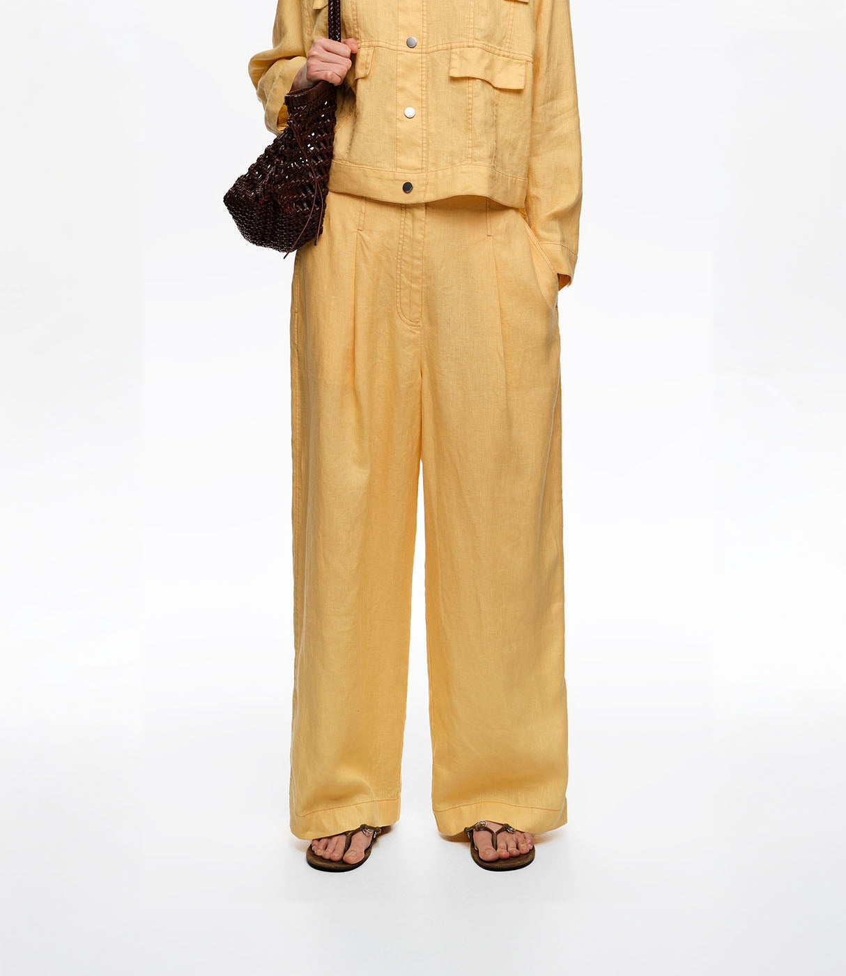 בימבה אי לולה מכנסי פשתן ארוכים לנשים