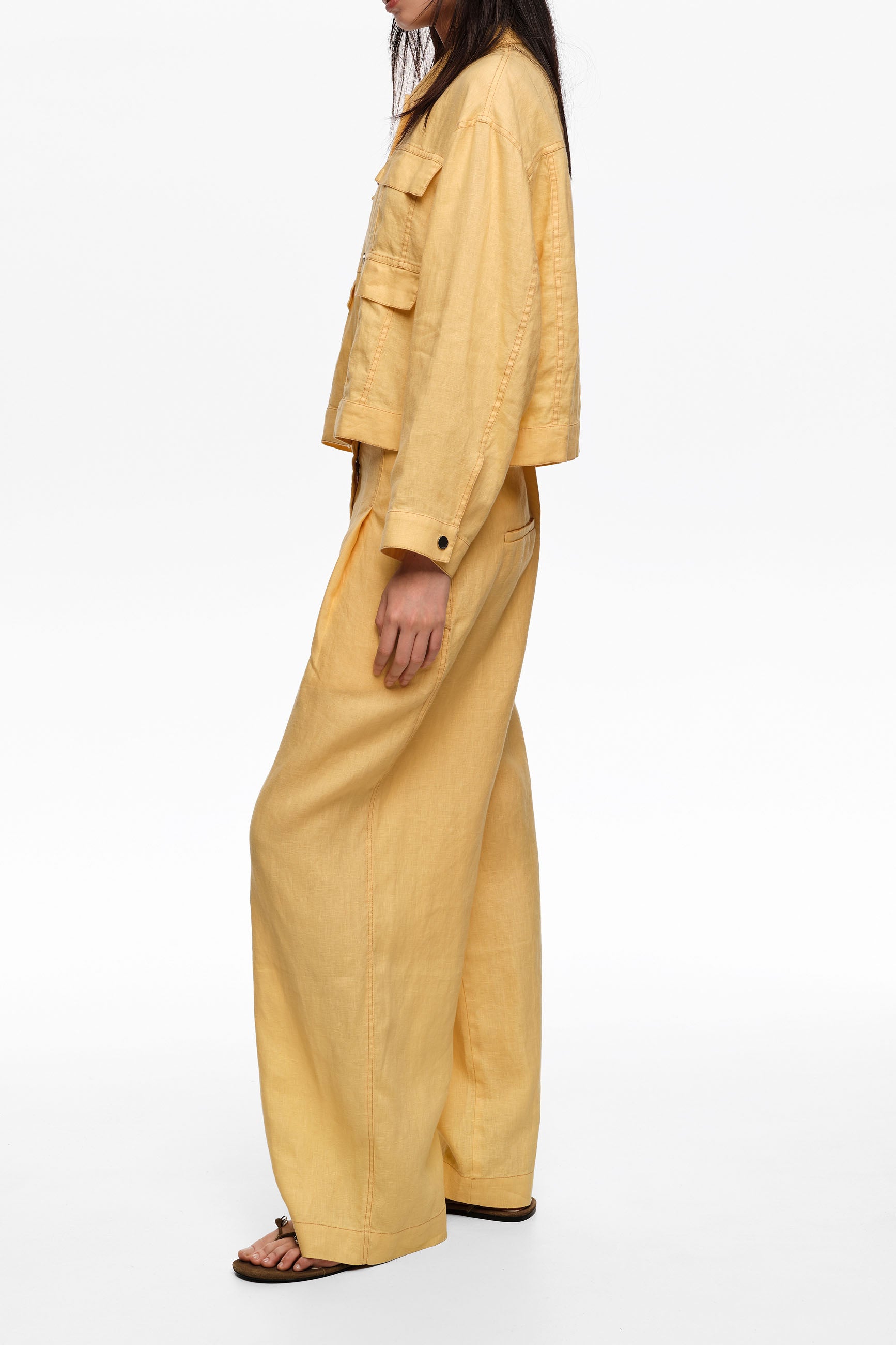 בימבה אי לולה מכנסי פשתן ארוכים לנשים