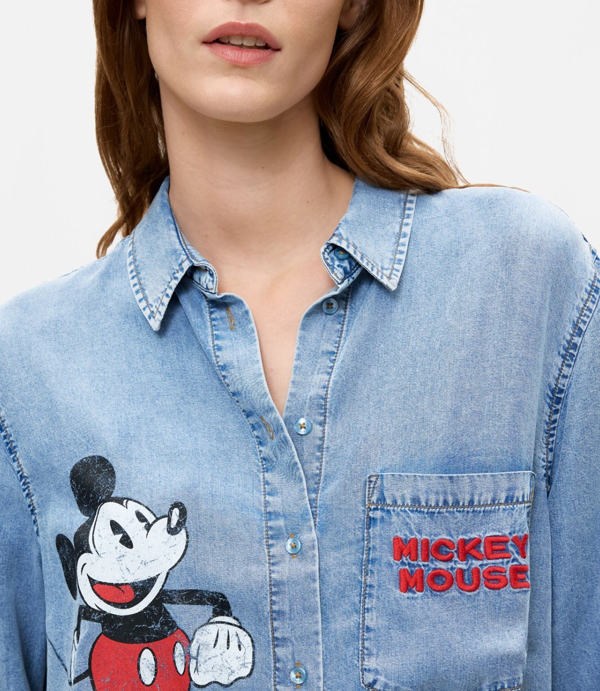 דזיגואל חולצה מכופתרת לנשים - כחול