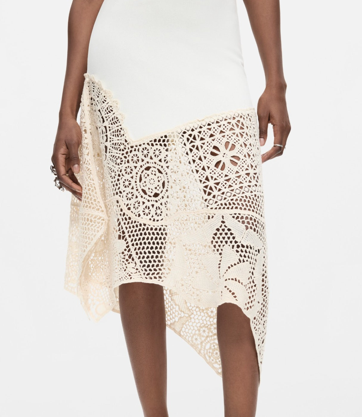 דזיגואל שמלת מידי לנשים - לבן