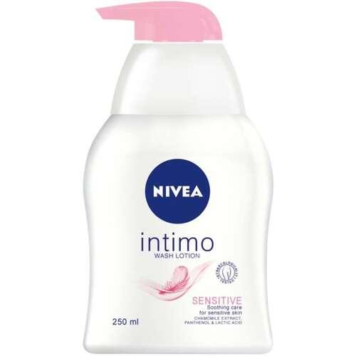 תחליב ניקוי אינטימי Nivea Intimo Sensitive עם משאבה, 250 מ"ל, מוצר טיפוח לעור רגיש