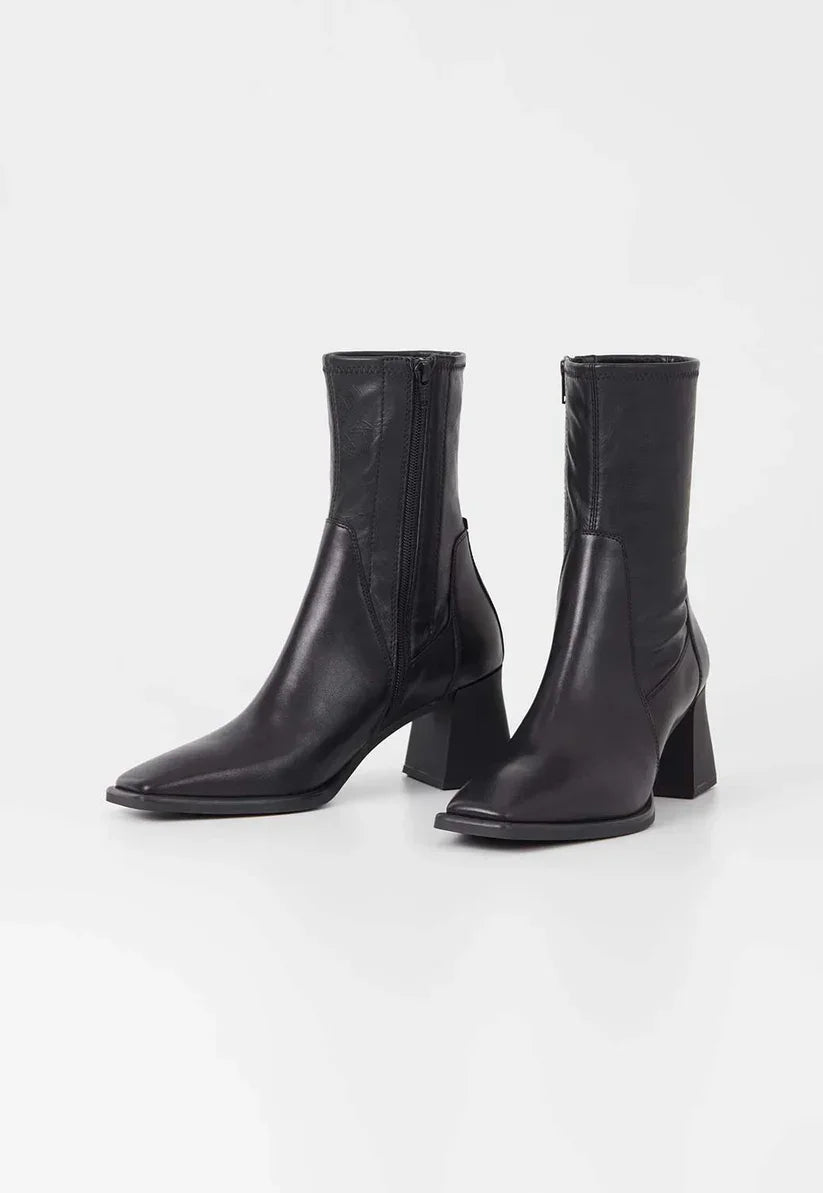 מגפיים שחורים לנשים עם עקב מרובע, עיצוב אופנתי, CHOZEN מבית קבוצת אלפא