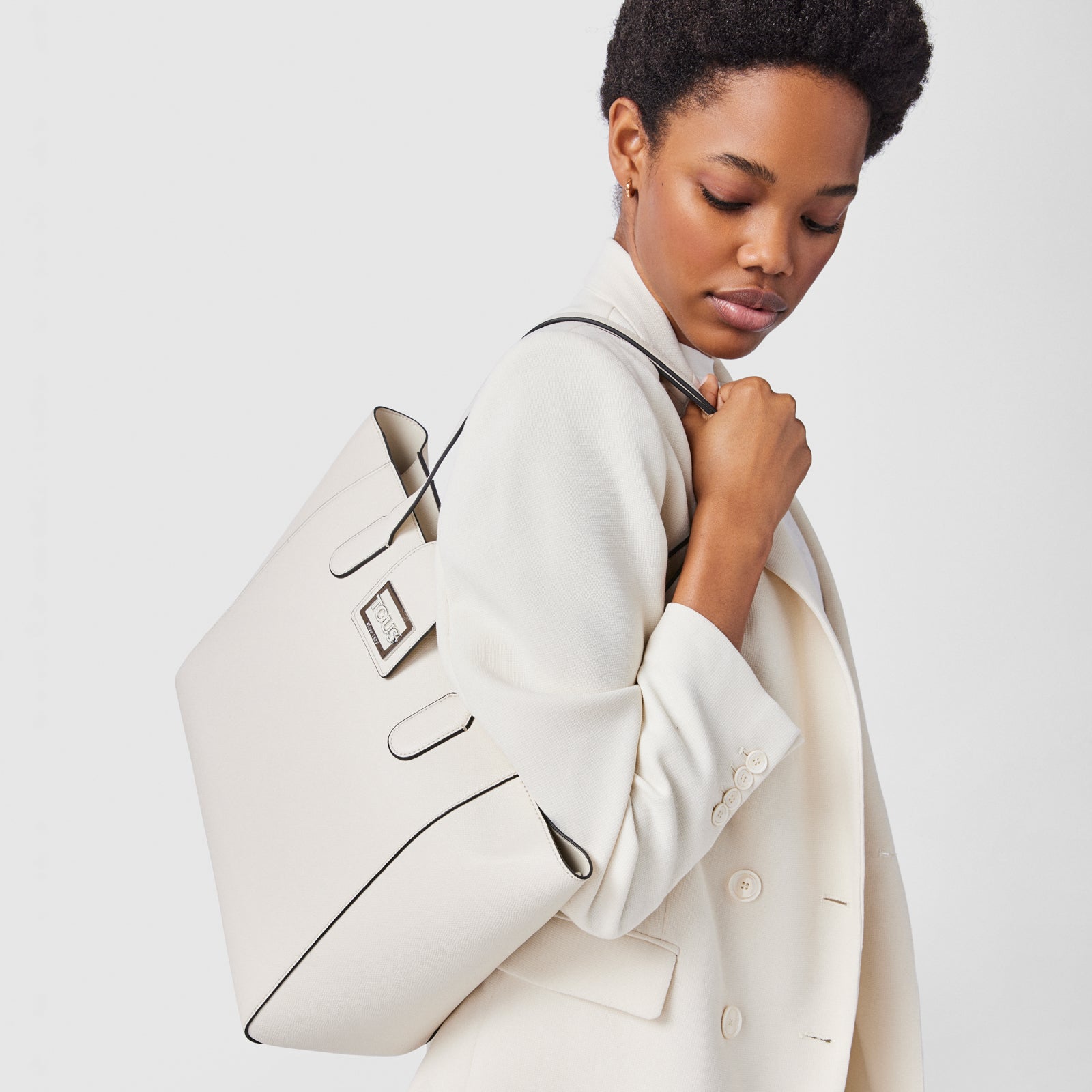 טואוס תיק כתף Funny בצבע אבן