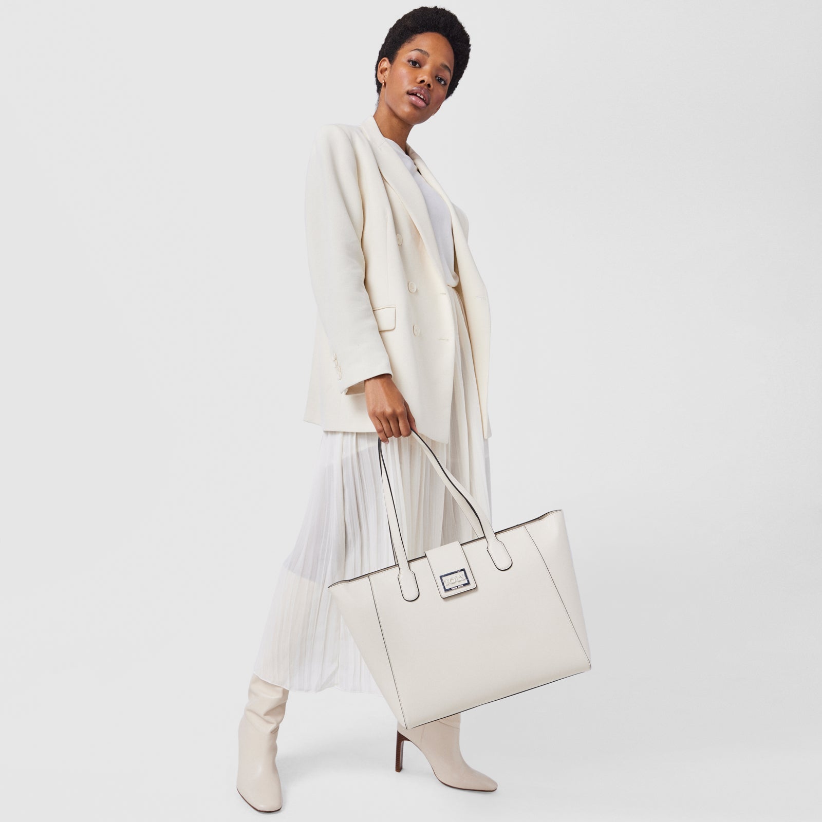 טואוס תיק כתף Funny בצבע אבן