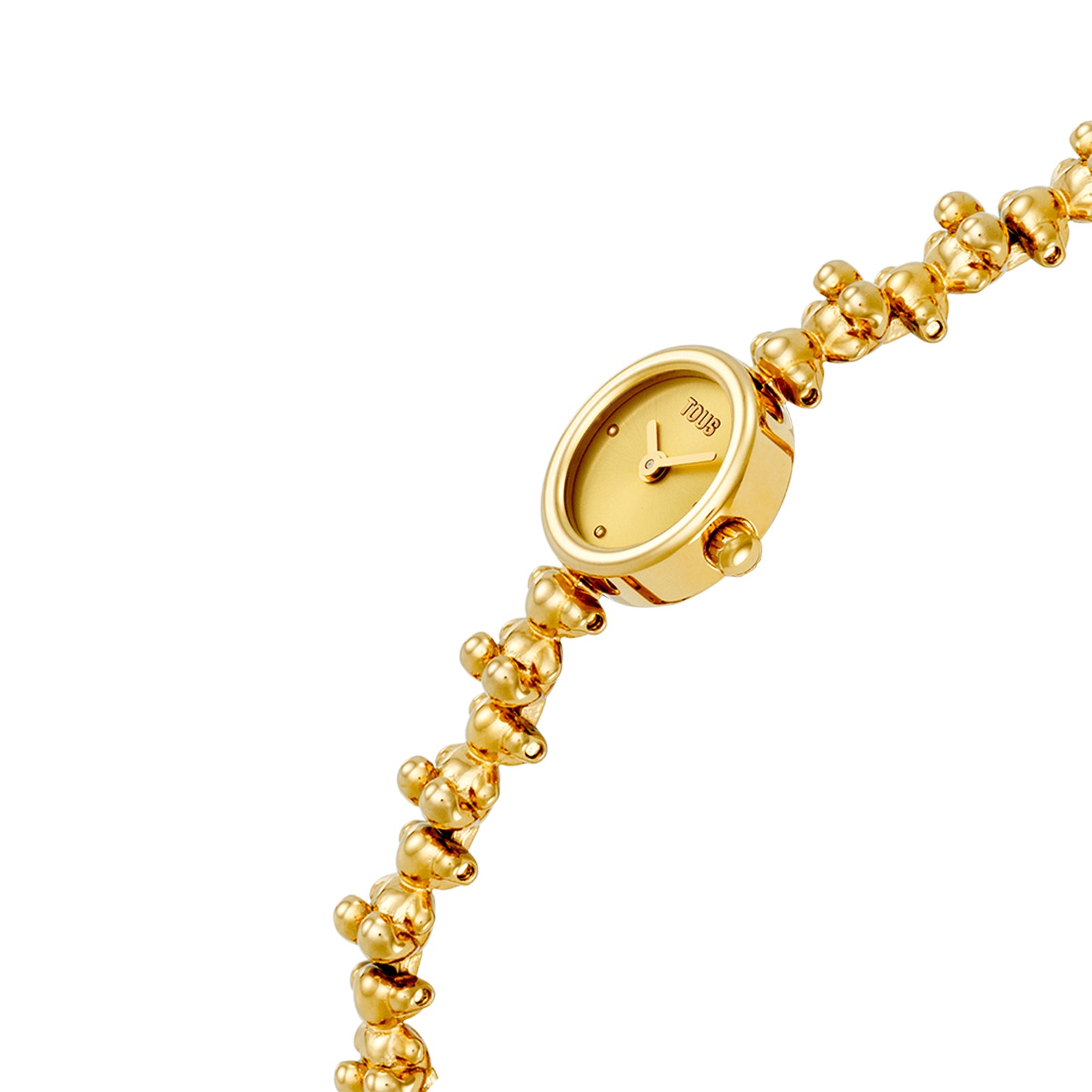 טואוס שעון אנלוגי Bold Bear Round בשילוב צמיד מפלדה בצבע זהב