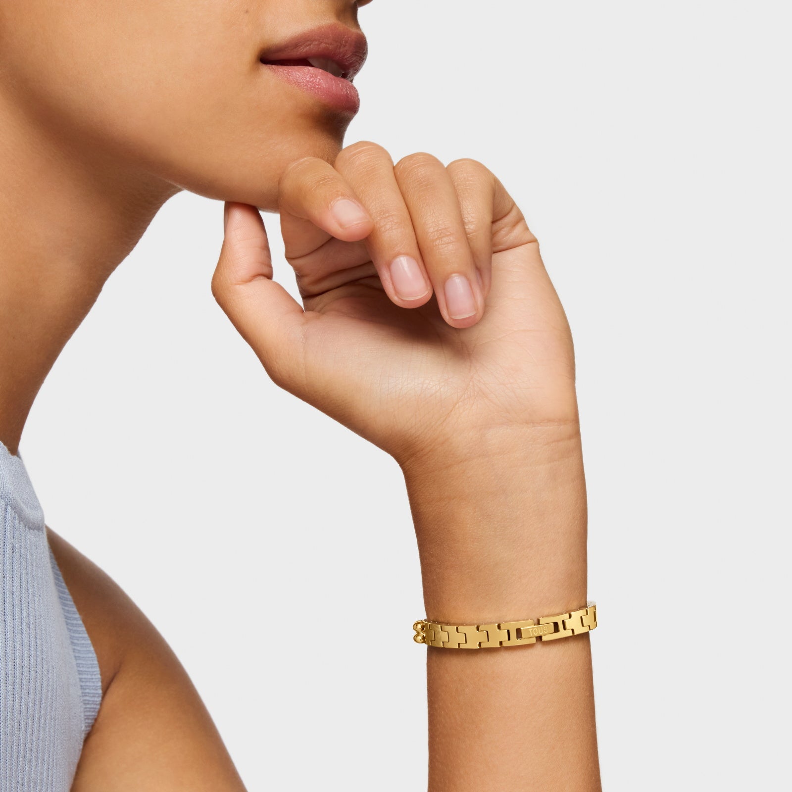 טואוס שעון אנלוגי Bold Bear Round בשילוב צמיד מפלדה בצבע זהב