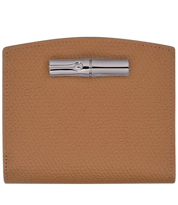 לונגשאמפ ארנק מעור Le Roseau בז'