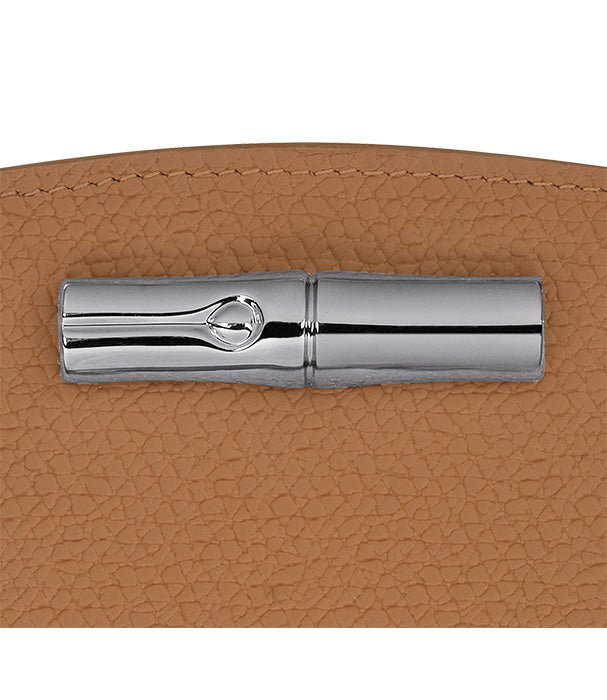 לונגשאמפ ארנק מעור Le Roseau בז'