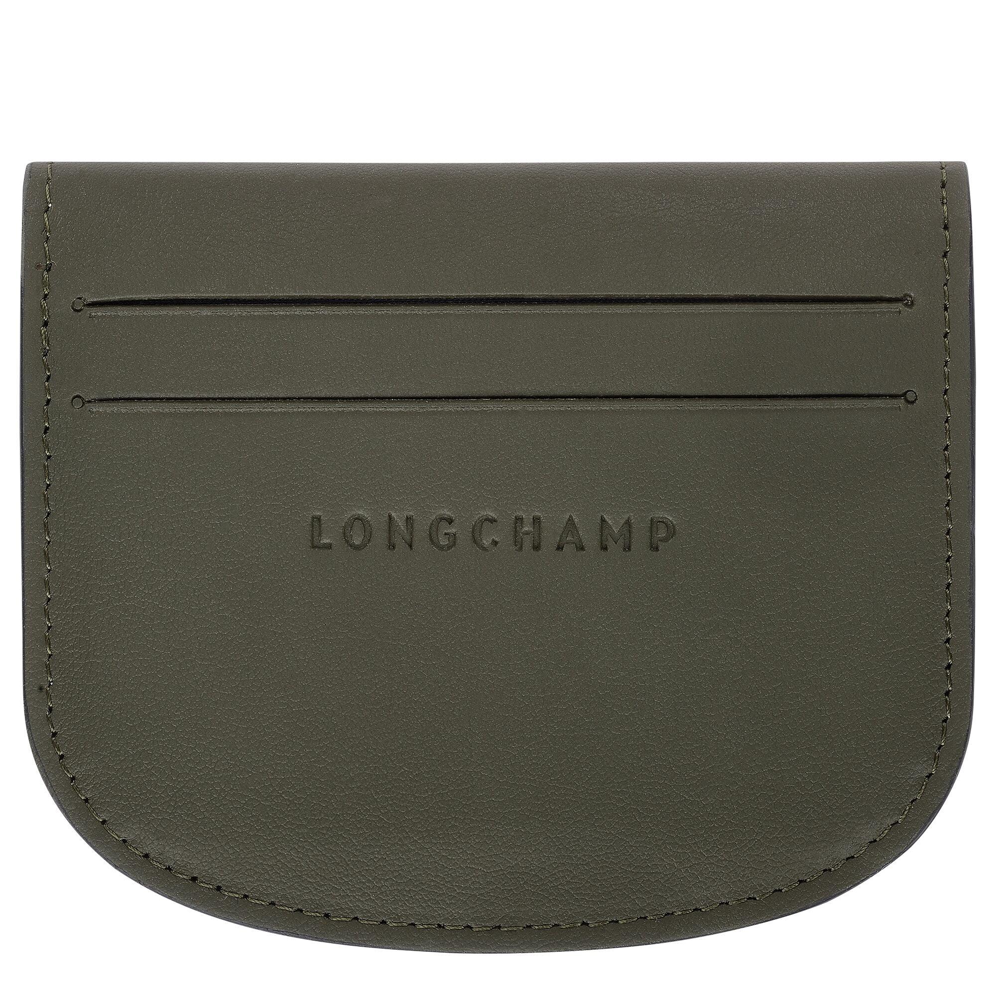מחזיק כרטיסים ירוק עור לונגשאם LONGCHAMP, אביזר יוקרה מבית אלפא, באתר CHOZEN
