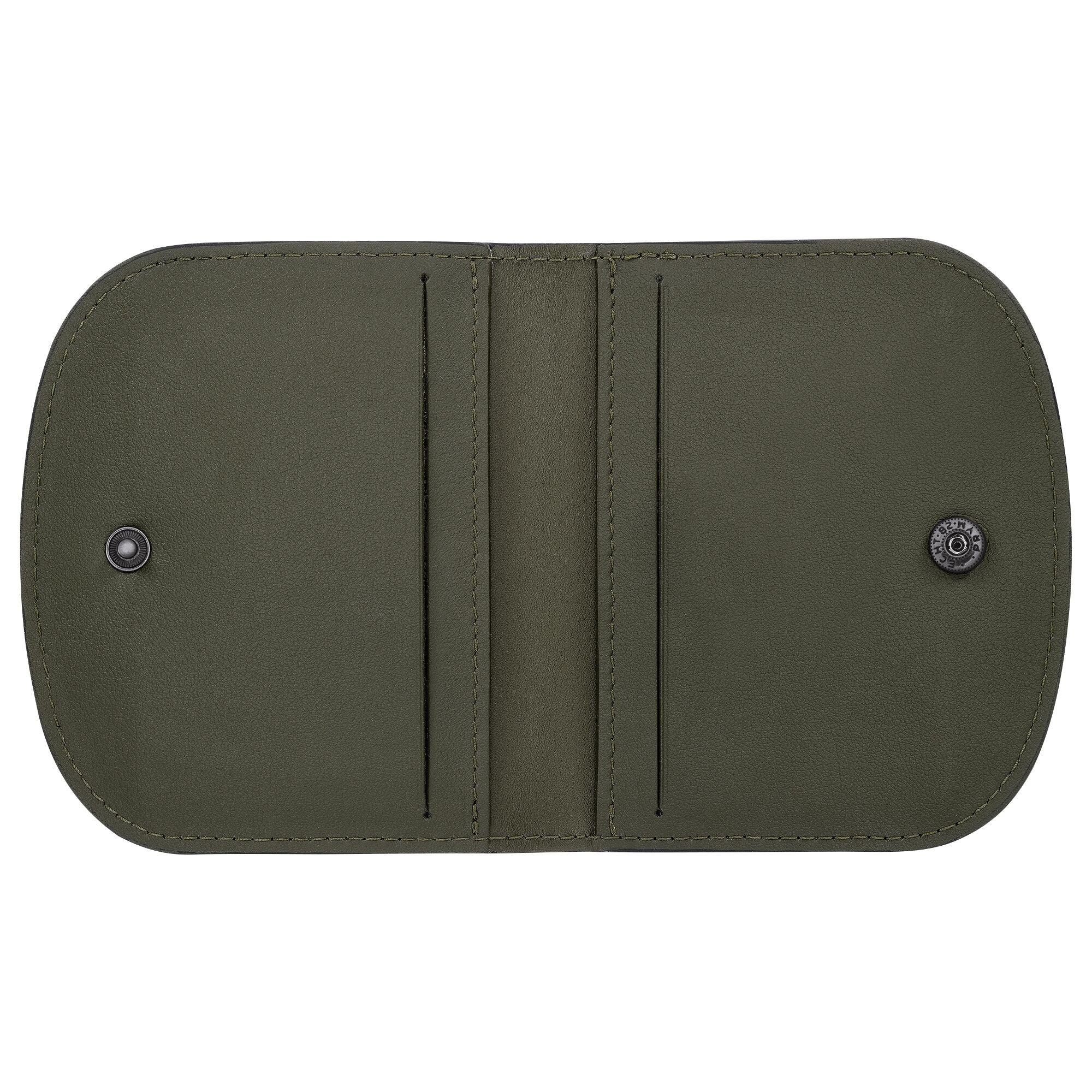 ארנק עור ירוק פתוח עם חלוקה פנימית, מוצר מותגים באתר CHOZEN