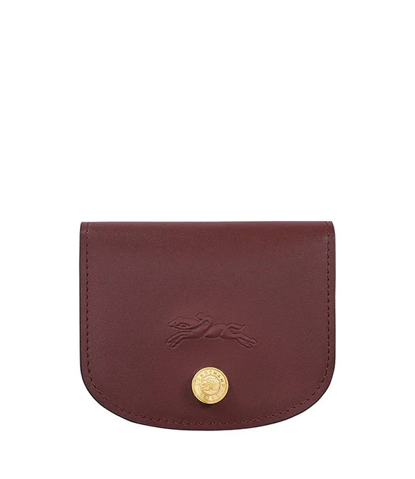 ארנק עור יוקרתי בצבע בורדו עם כפתור זהב, מבית מותג CHOZEN, עיצוב קלאסי ואלגנטי