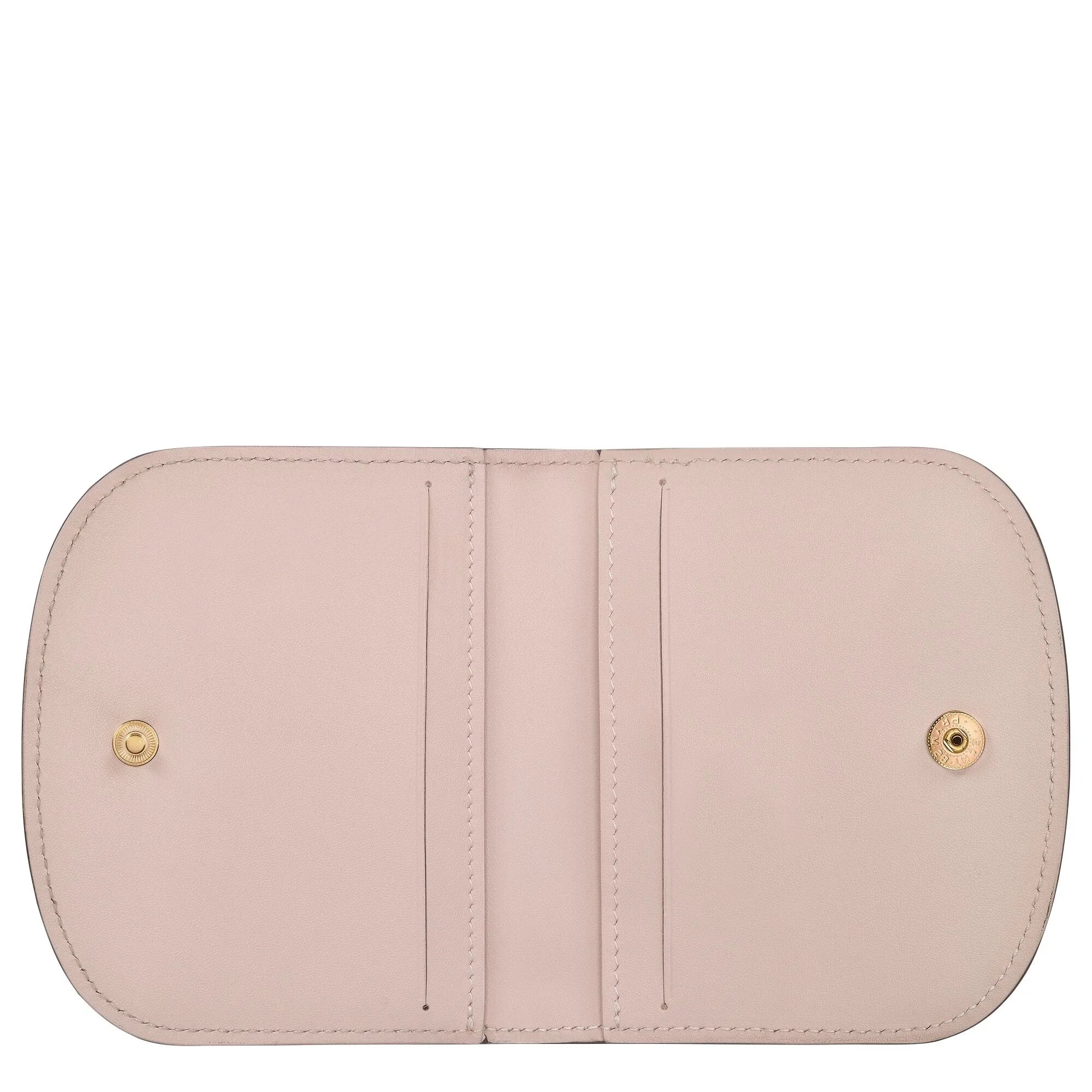 ארנק עור ורוד פתוח עם סגירת לחצן, עיצוב מינימליסטי, CHOZEN מותגים מובילים