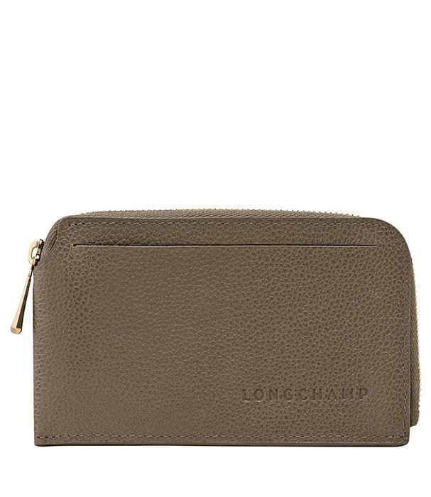 ארנק עור חום LONGCHAMP עם רוכסן, מוצר יוקרה באתר CHOZEN מבית קבוצת אלפא