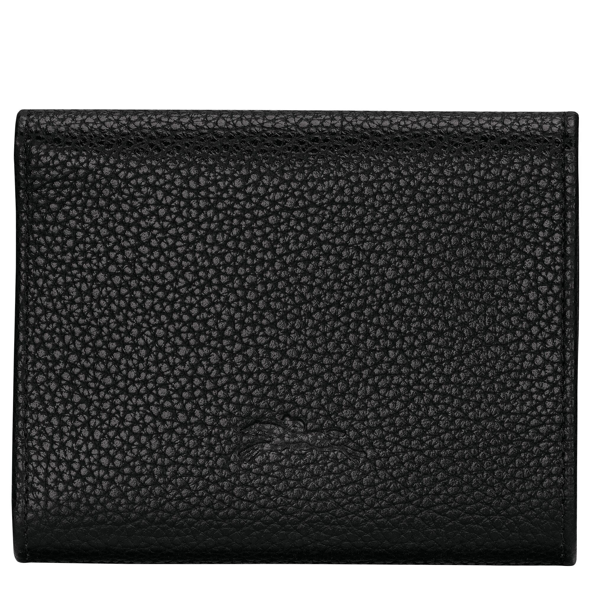 ארנק עור שחור יוקרתי מבית CHOZEN, טקסטורה גרגרית, עיצוב קלאסי לגברים