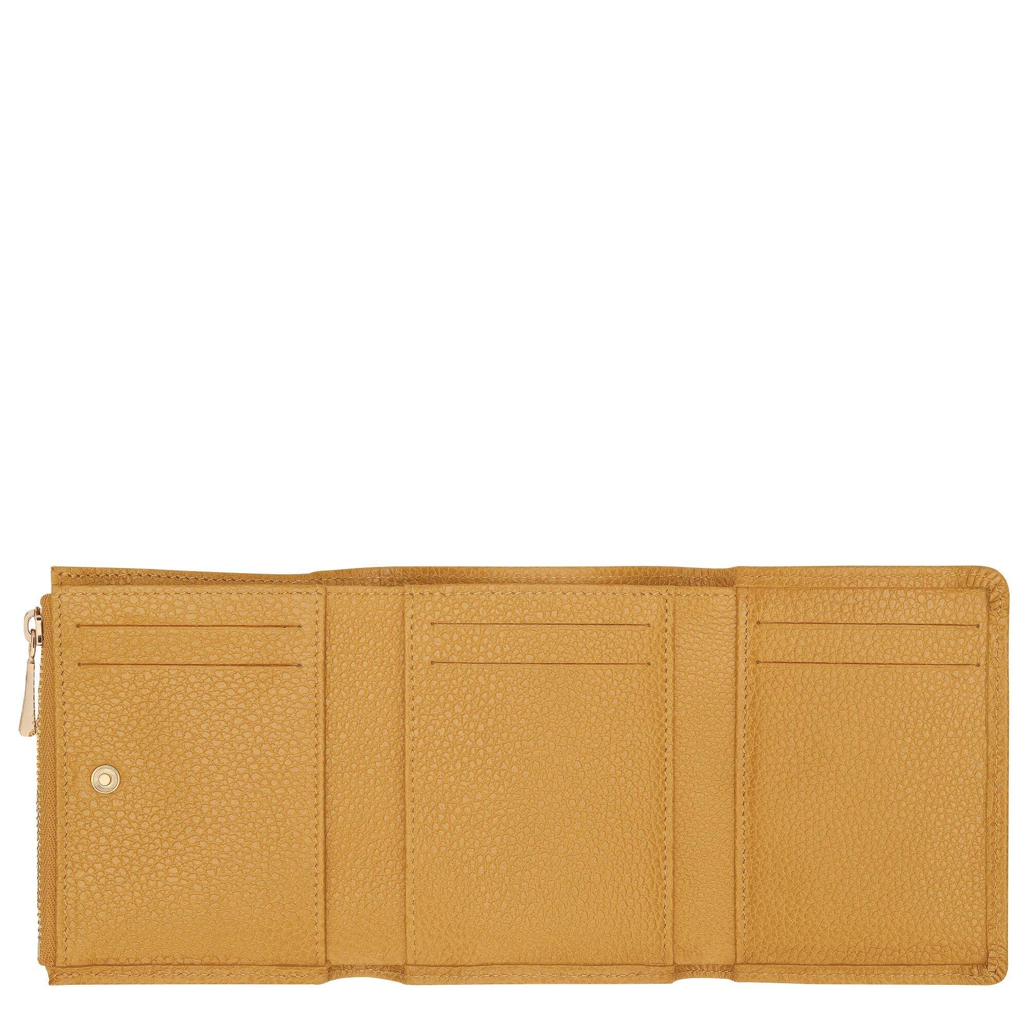 ארנק עור חום פתוח עם תאים לכרטיסים ותא צדדי ברוכסן, עיצוב יוקרתי מבית CHOZEN