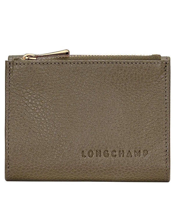 ארנק עור חום LONGCHAMP עם רוכסן, מוצר יוקרה באתר CHOZEN מותגים מובילים