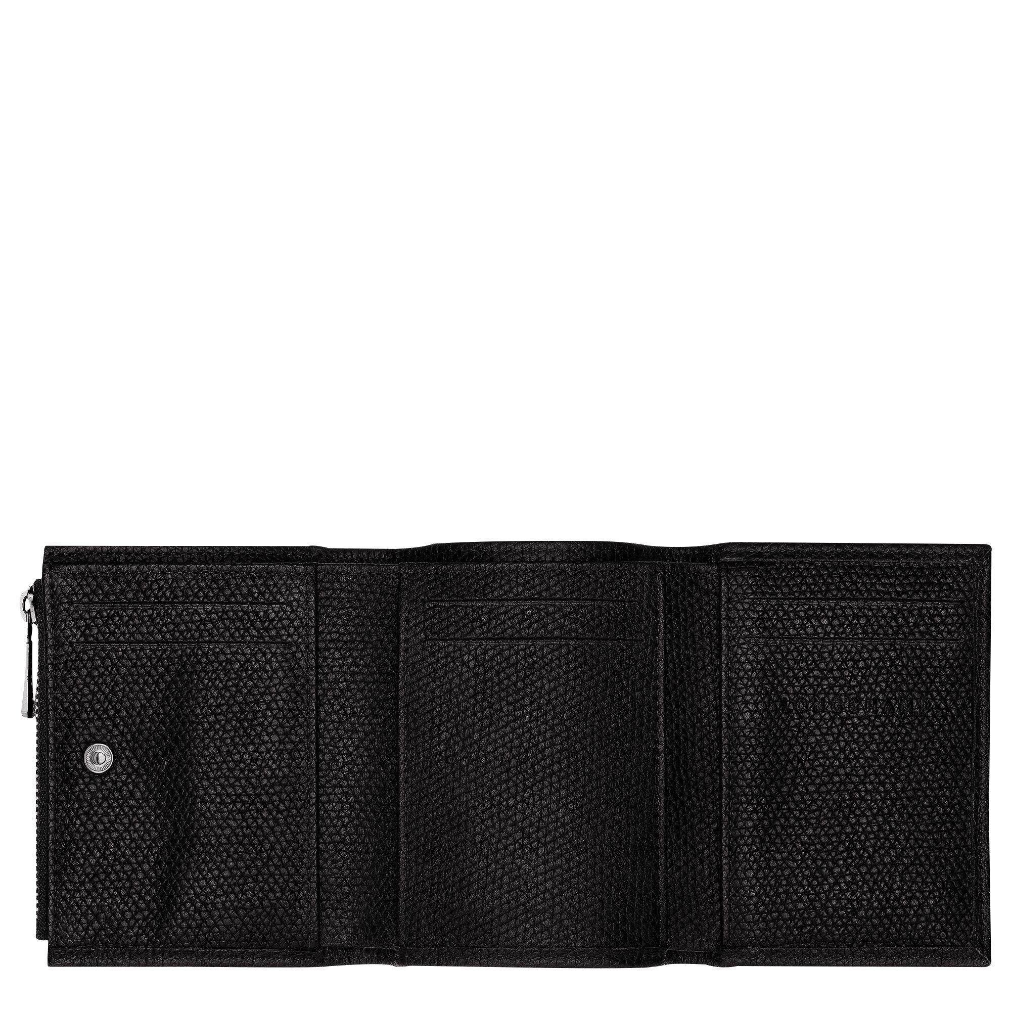 ארנק עור שחור פתוח עם תאים לכרטיסים, מוצר יוקרה באתר CHOZEN, קבוצת אלפא