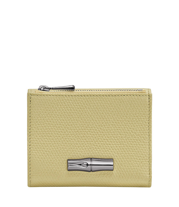 לונגשאמפ ארנק קטן מעור Le Roseau פיסטוק