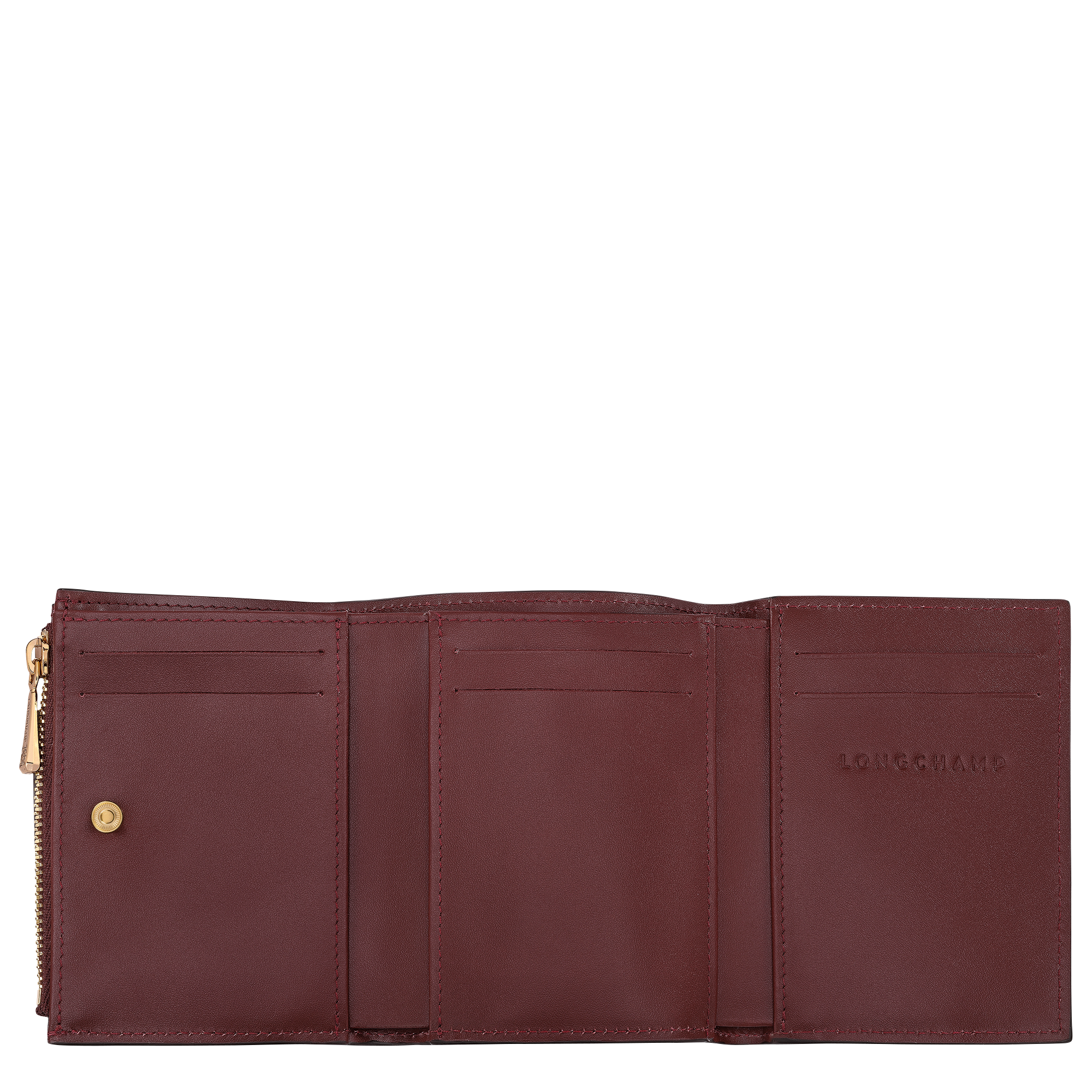 לונגשאמפ ארנק קטן מעור Épure בורדו - CHOZEN