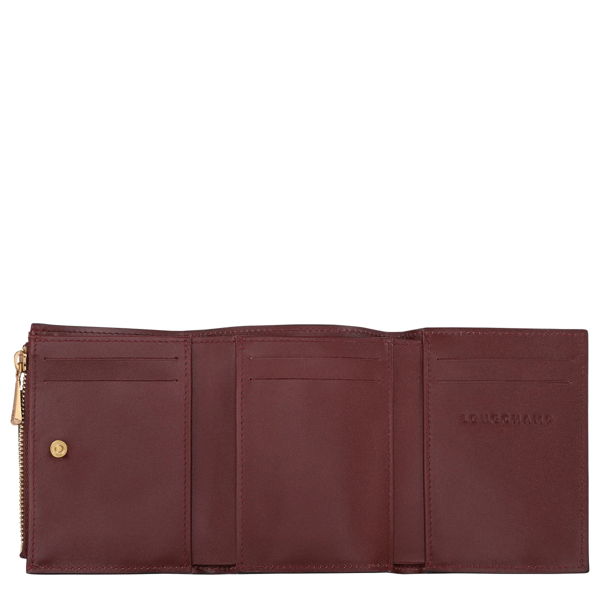 ארנק עור חום מבית LONGCHAMP עם תאים לכרטיסים, פריט יוקרה מחנות CHOZEN