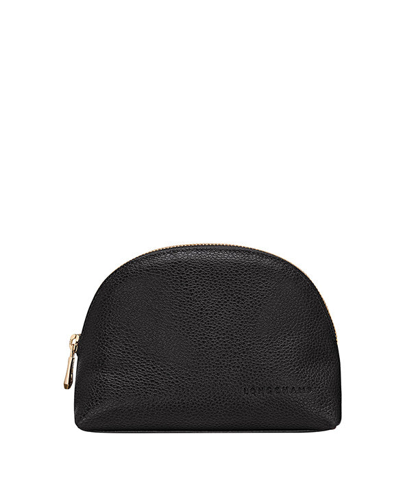 לונגשאמפ פאוץ' מעור Le Foulonné שחור - CHOZEN