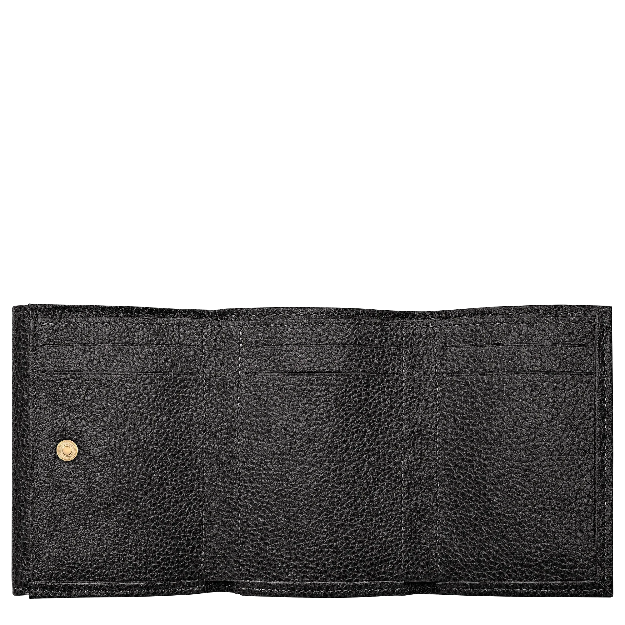 ארנק עור שחור פתוח מבית CHOZEN עם תאי כרטיסים עיצוב יוקרתי ואיכותי