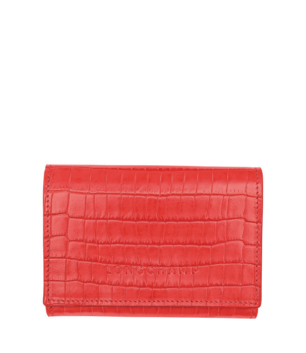 לונגשאמפ ארנק מעור אדום