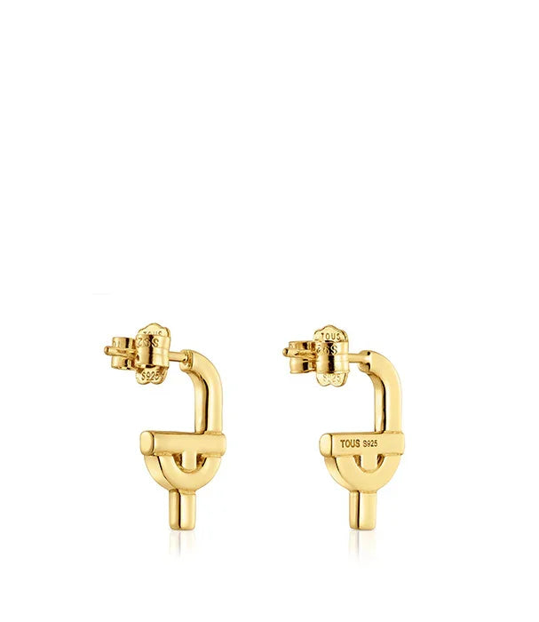 עגילי זהב בעיצוב מודרני מבית TOUS באתר CHOZEN, תכשיטים מותגים מובילים בישראל