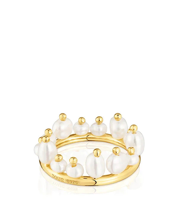 טבעת זהב עם פנינים יוקרתית מבית CHOZEN, עיצוב אלגנטי ואופנתי