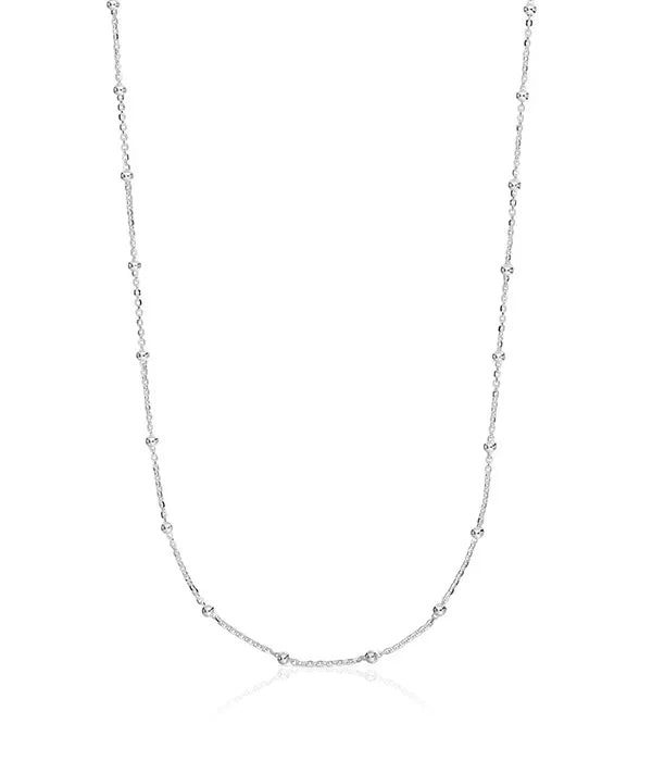 שרשרת כסף עדינה עם חרוזים מעוצבים, תכשיט אופנה יוקרתי מבית CHOZEN